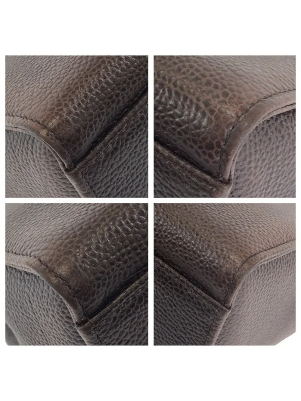 Saint Laurent Vintage YSL Brown Gold Leather Handbag